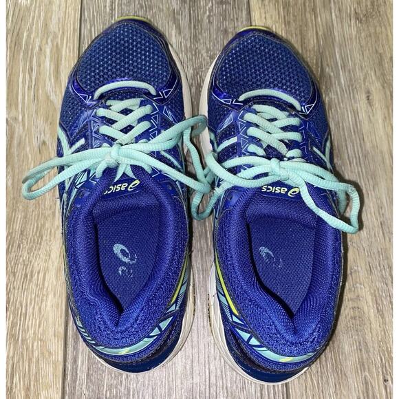 ASICS Gel-Exalt 3 Blue Yellow T666N Womens US Size 6 Running Sneaker Shoes - Picture 8 of 10